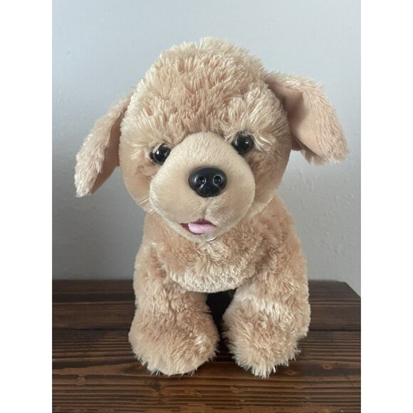 Build A Bear Tan Puppy Golden Retriever Red Collar non working sound box Plush - Picture 2 of 11